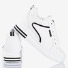 Schwarz-weiße Damen-Sneakers mit Indoor-Keilabsatz Marcja - Footwear