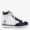 Schwarz-weiße Sportstiefeletten mit lackiertem Finish Krillas - Footwear