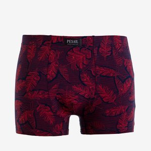 Schwarze Boxershorts für Männer mit roten Mustern - Unterwäsche