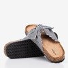 Schwarze Damen-Flipflops mit Urnela-Streifen - Schuhe 1