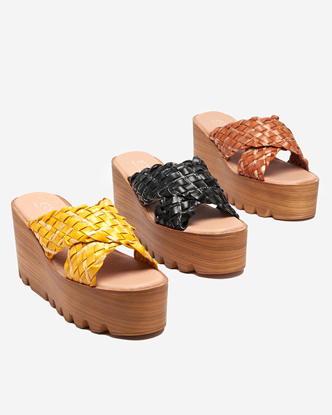 Schwarze Damen-Sandalen mit Keilabsatz Balbanina - Schuhe
