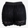 Schwarze Damen-Shorts mit Spitze verziert - Hose 1