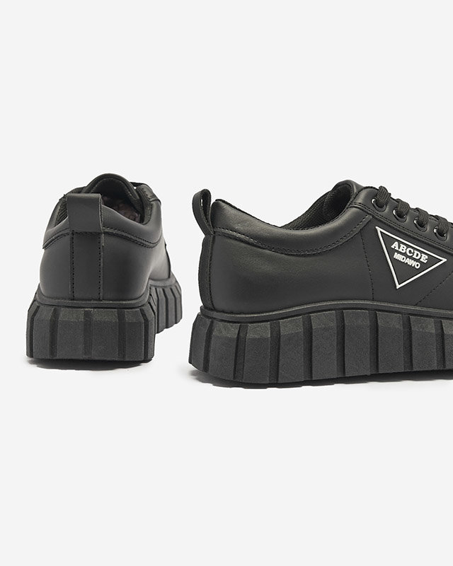 Schwarze Damen-Sportschuhe aus Öko-Leder Sneakers Morita - Footwear