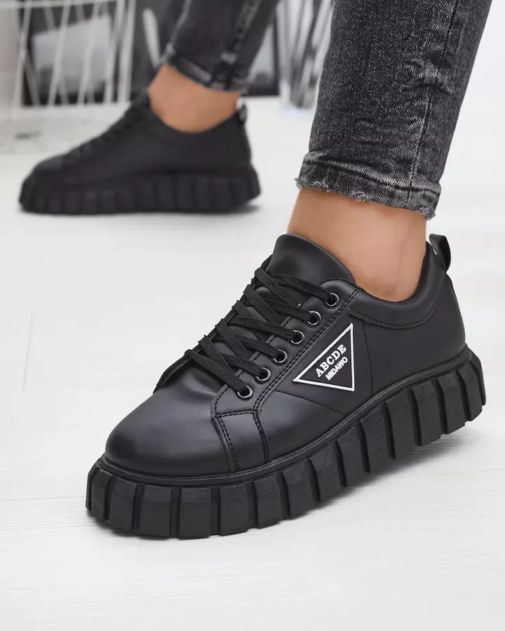 Schwarze Damen-Sportschuhe aus Öko-Leder Sneakers Morita - Footwear