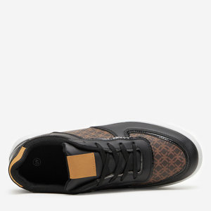 Schwarze Damen-Sportschuhe mit Glou-Print - Schuhe