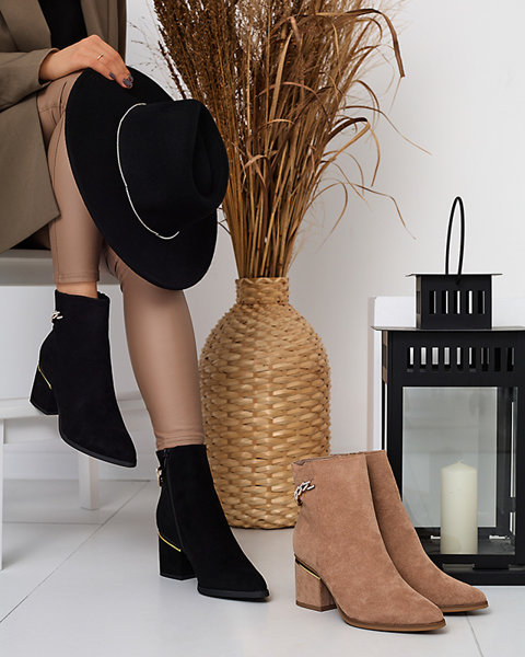 Schwarze Damen Stöckelschuhe mit Kette Bellami-Schuhe