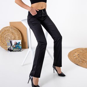 Schwarze Damen Wide Jeans PLUS SIZE - Kleidung