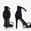 Schwarze Damensandalen auf einem hohen Absatz Sestaro - Schuhe