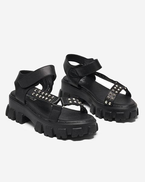 Schwarze Damensandalen mit Jets Lascita- Schuhe