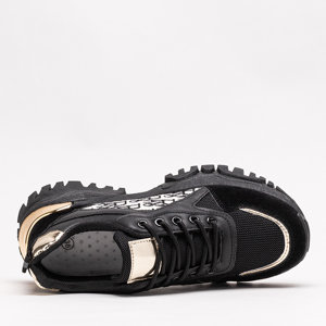 Schwarze Damensneaker mit Pralso-Aufdruck - Schuhe