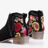 Schwarze Damenstiefel mit dekorativer Hastieli-Stickerei - Schuhe