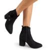 Schwarze Damenstiefel mit höherem Absatz Anakonda - Schuhe