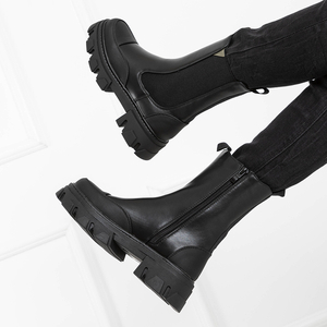 Schwarze Damenstiefel mit massiver Sohle Rosidi - Footwear