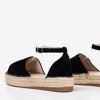 Schwarze Espadrilles mit ausgeschnittener Narilina-Plattform - Schuhe
