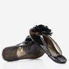 Schwarze Flip-Flops mit Dormeque-Blume - Schuhe 1