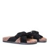 Schwarze Flip Flops mit Shelia Schleife - Footwear