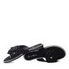 Schwarze Flip-Flops mit Tulla-Blume - Schuhe 1