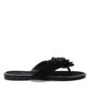 Schwarze Flip-Flops mit Tulla-Blume - Schuhe 1