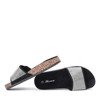 Schwarze Flip-Flops mit Zirkonen Bellatrix - Footwear 1