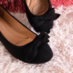 Schwarze Frauenballerinas mit Schleife Griselda - Schuhe