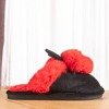 Schwarze Hausschuhe mit roten Dixie-Verzierungen - Schuhe 1