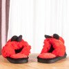 Schwarze Hausschuhe mit roten Dixie-Verzierungen - Schuhe 1