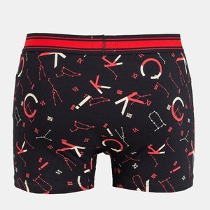 Schwarze Herren-Boxershorts mit roten Aufschriften - Unterwäsche