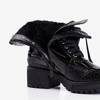 Schwarze High-Heel-Arbeiterinnen mit lackiertem Finish Vuqe - Schuhe