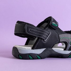 Schwarze Kinder-Klett-Sandalen von Rupert - Footwear