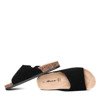 Schwarze Klett-Flip-Flops aus Lindsey-Öko-Wildleder - Schuhe 1