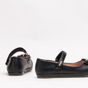 Schwarze Mädchenschuhe mit Lexxi-Schleife - Schuhe