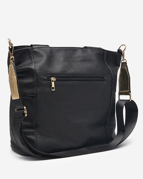 Schwarze Öko-Lederhandtasche für Damen - Accessoires