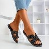 Schwarze Pantillettenpantoffeln für Damen Hemessa - Footwear