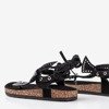 Schwarze Sandalen Celione gebundene Flip-Flops - Schuhe 1