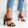 Schwarze Sandalen an einem Pfosten mit Spolisa-Klettverschluss - Schuhe 1