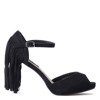 Schwarze Sandalen mit Fredineas-Fransen - Schuhe 1