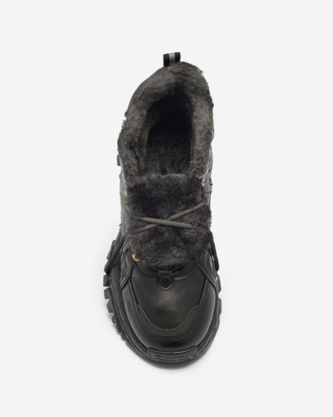 Schwarze Schneestiefel aus Öko-Leder Vetorr- Footwear