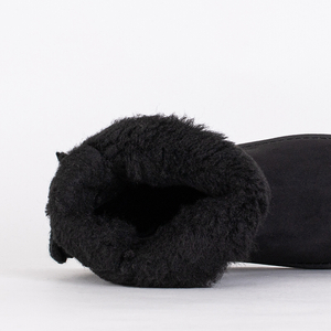 Schwarze Schneestiefel aus Öko-Wildleder Giorii - Schuhe