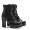 Schwarze Schnürstiefel für Damen auf dem Freqsi-Pfosten - Schuhe