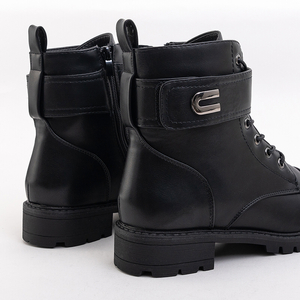 Schwarze Schnürstiefeletten Sido- Footwear
