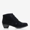 Schwarze Schnürstiefeletten für Damen mit niedrigem Absatz Liboa - Schuhe