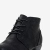 Schwarze Schnürstiefeletten für Damen mit niedrigem Absatz Liboa - Schuhe