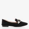 Schwarze Slipper mit dekorativer Kedra-Schnalle - Schuhe 1