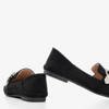 Schwarze Slipper mit dekorativer Kedra-Schnalle - Schuhe 1