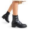 Schwarze Stiefel mit Hoga-Perlen - Schuhe