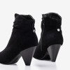 Schwarze Stiefel mit dreieckigem Absatz Lika - Footwear