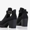 Schwarze Stiefeletten mit Barra-Ausschnitt - Schuhe