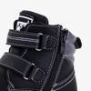 Schwarze Wanderschuhe für Jungen mit grauem Franko-Einsatz - Schuhe