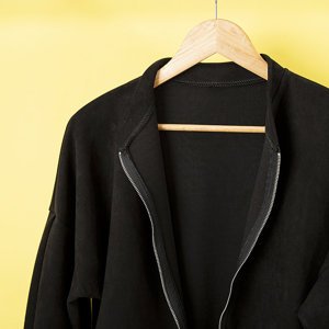 Schwarze Wildlederjacke für Damen - Kleidung