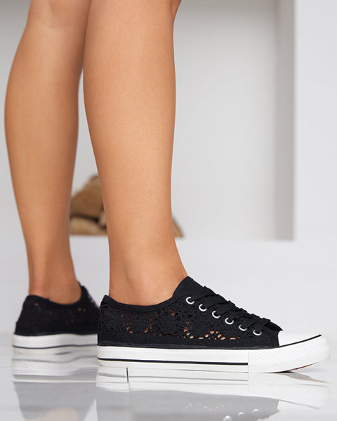 Schwarze durchbrochene Tareni-Sneakers für Damen - Footwear